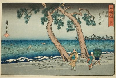 Hamamatsu—No. 30, de la série "Cinquante-trois stations du Tokaido (Tokaido gojusan tsugi)", également connue sous le nom de Reisho Tokaido - Utagawa Hiroshige