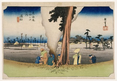 Hamamatsu, des Cinquante-trois stations sur la route du Tokaido, vers 1834 - Utagawa Hiroshige