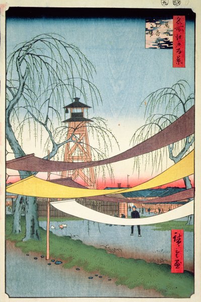 Hatsune Riding Grounds, Bakuro-cho, No.6 de One Hundred Views of Edo, 1857 - Utagawa Hiroshige