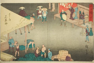 Ishiyakushi—No. 45, de la série "Cinquante-trois Stations du Tokaido" - Utagawa Hiroshige