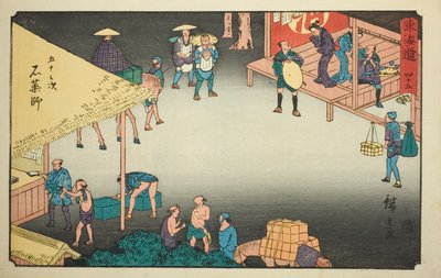 Ishiyakushi—No. 45, de la série "Les cinquante-trois stations du Tokaido (Tokaido gojusan tsugi)" - Utagawa Hiroshige