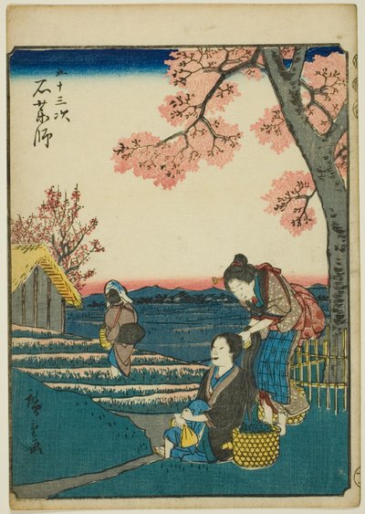 Ishiyakushi, de la série "Cinquante-trois stations [du Tokaido]" également connue sous le nom de Figure Tokaido - Utagawa Hiroshige