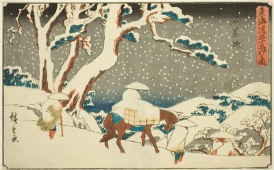 Ishiyakushi, de la série "Les cinquante-trois stations du Tokaido," également connue sous le nom de Gyosho Tokaido - Utagawa Hiroshige