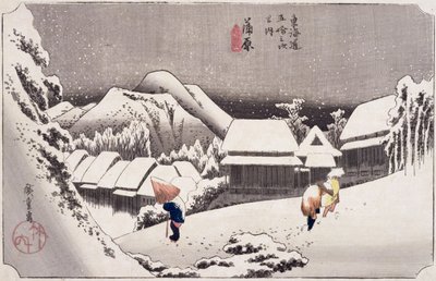 Kambara, des Cinquante-trois stations sur la route du Tokaido vers 1834 - Utagawa Hiroshige