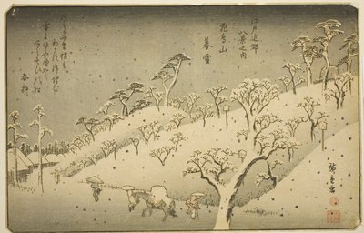 Neige persistante à Asukayama (Asukayama no bosetsu), de la série "Huit vues des environs d