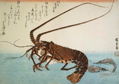 Homard et crevettes, 1832-1834 - Utagawa Hiroshige