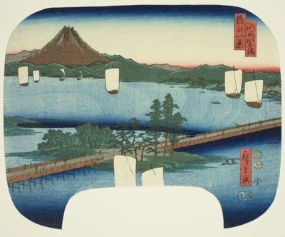 Long Pont à Seta (Seta no nagahashi), de la série "Huit vues d
