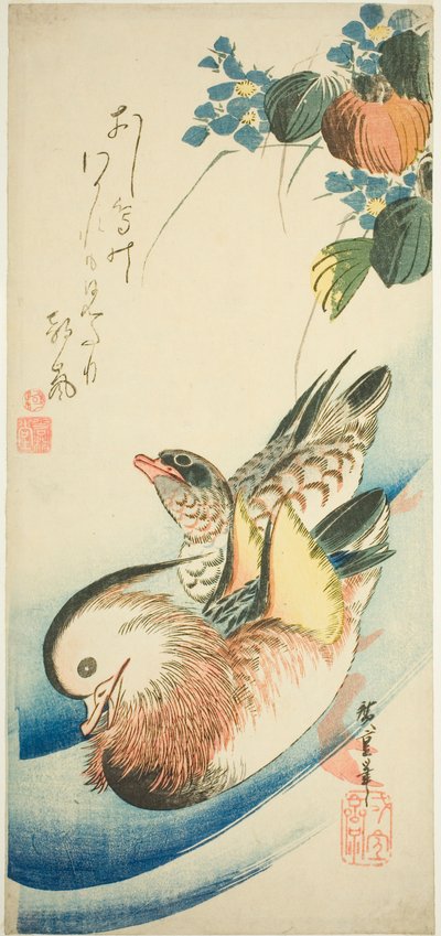 Canards mandarins - Utagawa Hiroshige