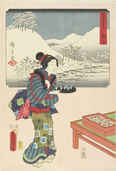 Mariko, décembre 1854 - Utagawa Hiroshige