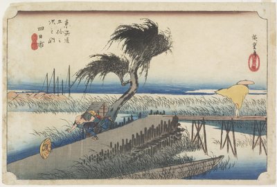 Rivière Mie, Yokkaichi, vers 1833 - Utagawa Hiroshige