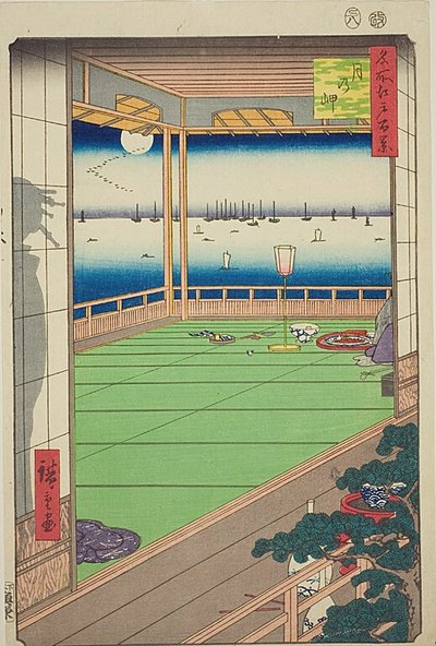 Point de vue sur la lune (Tsuki no misaki), n° 82 de la série "Cent vues célèbres d