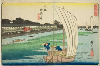 Nakasu à Ohashi (Ohashi Nakasu no zu), de la série "Vues exceptionnelles d