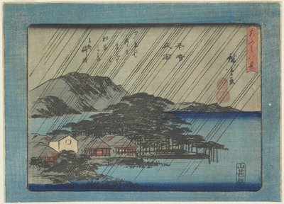 Pluie nocturne à Karasaki - Utagawa Hiroshige