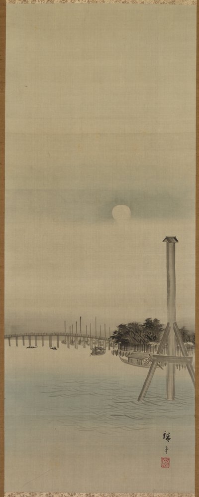Scène nocturne sur la rivière Sumida - Utagawa Hiroshige