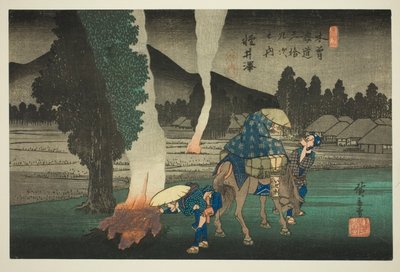 No. 19 : Karuizawa, de la série "Soixante-neuf stations du Kisokaido (Kisokaido rokujukyu tsugi no uchi)" - Utagawa Hiroshige