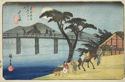 N° 28 : Nagakubo, de la série "Soixante-neuf stations du Kisokaido" - Utagawa Hiroshige
