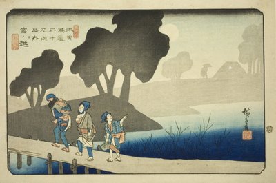 No. 37 : Miyanokoshi, de la série "Soixante-neuf stations du Kisokaido (Kisokaido rokujukyu tsugi no uchi)" - Utagawa Hiroshige