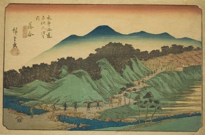 No. 45 : Ochiai, de la série "Soixante-neuf Stations du Kisokaido (Kisokaido rokujukyu tsugi no uchi)" - Utagawa Hiroshige