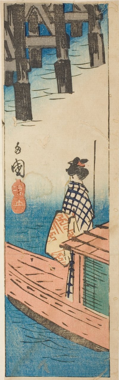 Bateau de plaisance au pont de Ryogoku, section d