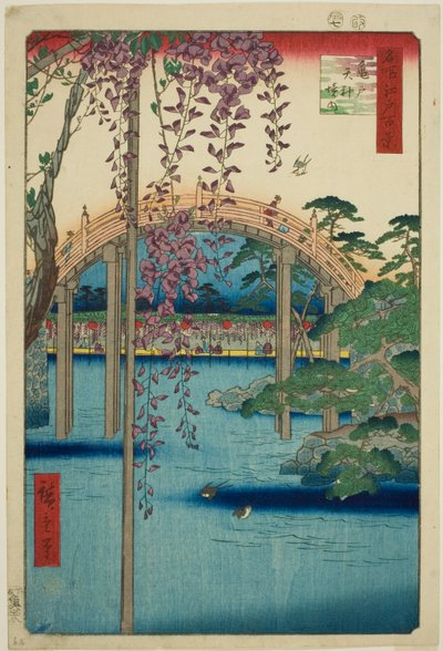 Enceinte du sanctuaire Kameido Tenjin (Kameido Tenjin keidai), de la série "Cent vues célèbres d
