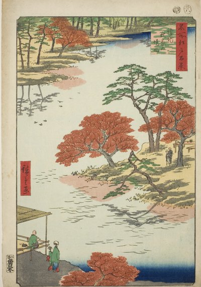 Enceintes du sanctuaire Akiba, Ukeji, de la série "Cent vues célèbres d
