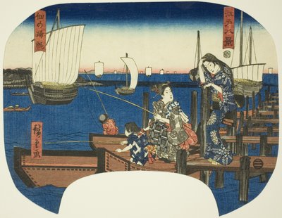 Voiles de retour à Tsukuda (Tsukuda no kihan), de la série "Huit vues d