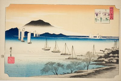 Voiles de retour à Yabase, de la série "Huit Vues d