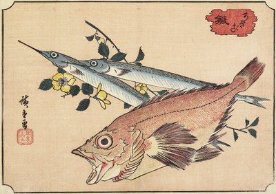 Rascasse et demi-bec, début du XIXe siècle - Utagawa Hiroshige