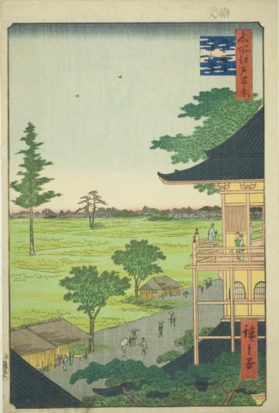 Sazai Hall du temple des Cinq Cents Rakan (Gohyaku Rakan Sazaido), de la série "Cent vues célèbres d