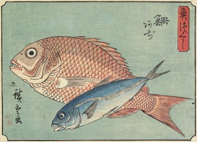 Vivaneau et maquereau, 1830-1844 - Utagawa Hiroshige
