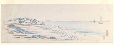 Aube Neigeuse à Susaki, de la série de Feuilles de Lettres, vers 1839-40 - Utagawa Hiroshige