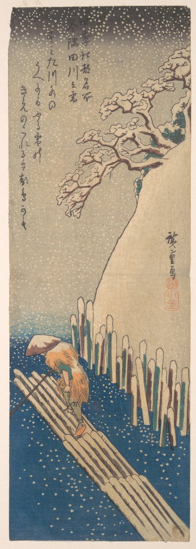 Schnee am Sumida-Fluss - Utagawa Hiroshige