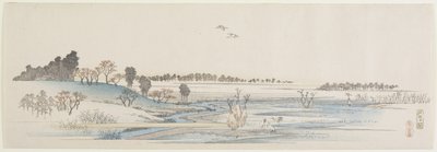 Colline au Coucher du Soleil, 1837-1844 - Utagawa Hiroshige
