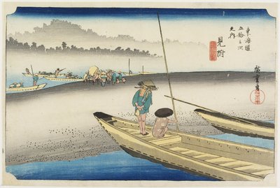 Vue de la rivière Tenryu, Mitsuke, c. 1833 - Utagawa Hiroshige