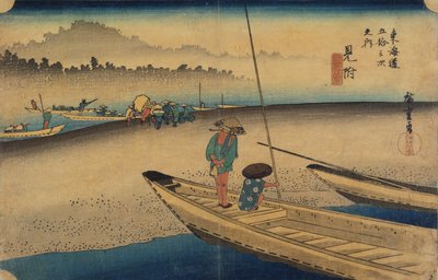 Vue de la rivière Tenryu, Mitsuke - Utagawa Hiroshige