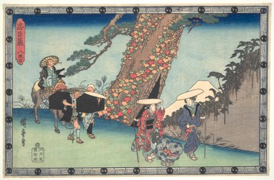 La Ligue loyale des quarante-sept rônins, Acte VIII : La femme et la fille de Honzô en route pour Kyoto - Utagawa Hiroshige