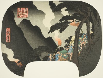 Voyage de nuit dans les montagnes de Hakone à la frontière des provinces d