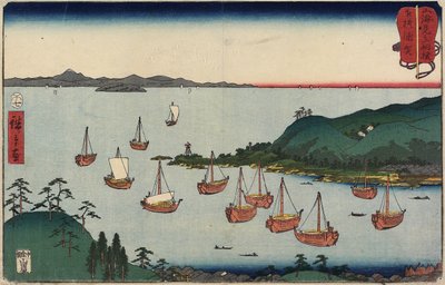 Uraga dans la province de Sagami, juillet 1858 - Utagawa Hiroshige