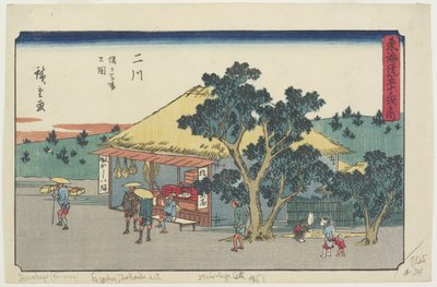 Vue du plateau de Sarugababa, Futakawa, 1841-1842 - Utagawa Hiroshige