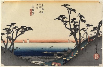 Vue de la pente de Shiomi, Shirasuga, c. 1833 - Utagawa Hiroshige