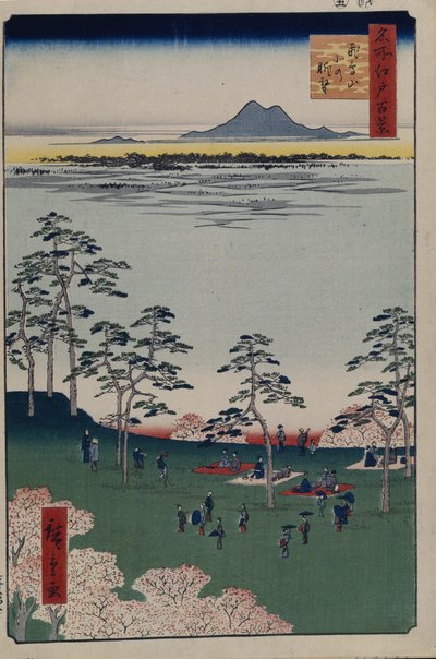 Vue vers le nord depuis Asukayama, Cent vues célèbres d