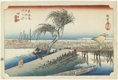 Yokkaichi--Rivière Mie, c.1833 - Utagawa Hiroshige
