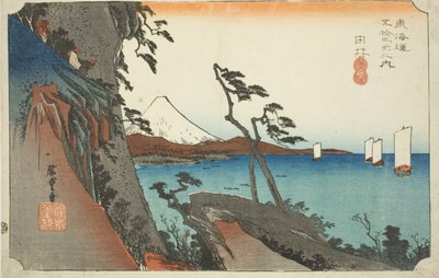Yui : Pic de Satta (Yui, Satta mine), de la série "Les cinquante-trois stations de la route Tokaido (Tokaido gojusan tsugi no uchi)", également connue sous le nom de Hoeido Tokaido - Utagawa Hiroshige
