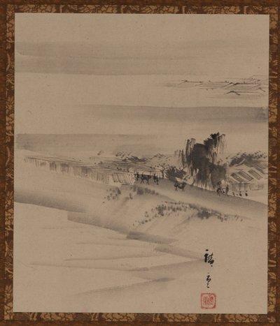 Paysage : rivière, ville et brume, période Edo - Utagawa Hiroshige II
