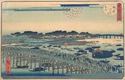 Ryogoku Kawarabiraki Hanami, 1862 - Utagawa Hiroshige II