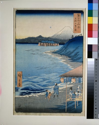 Plage de Seven-mile dans la province de Sagami - Utagawa II Hiroshige