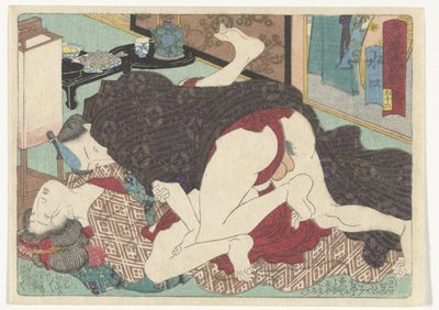 La halte de Minakuchi - Utagawa Kunisada (I) (attributed to)