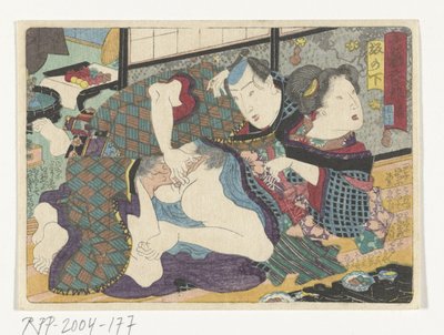 Le relais de Sakanoshita (Sakanoshita, série De la route érotique vers la capitale) - Utagawa Kunisada (I) (attributed to)