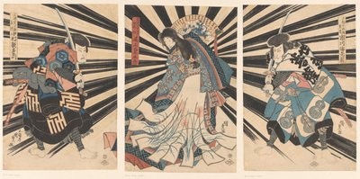 Les acteurs Nakamura Utaemon IV, Onoe Kikugoro III et Ichikawa Ebizo V - Utagawa Kunisada (I)