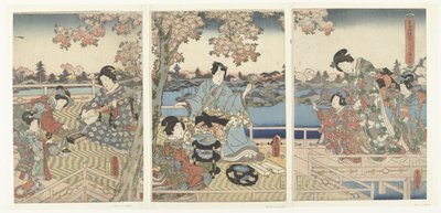 Banquet de printemps pour le Genji oriental - Utagawa Kunisada (I)